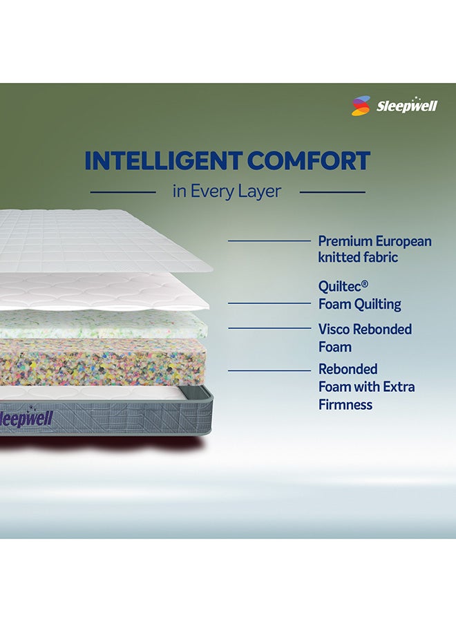 Sleepwell Durafirm Classic Mattress | Deep Back Support | Extra Firm Breathable Three-Layer Foam Structure with Quilting | Premium Knitted Fabric | 200x180x15 - Image 3